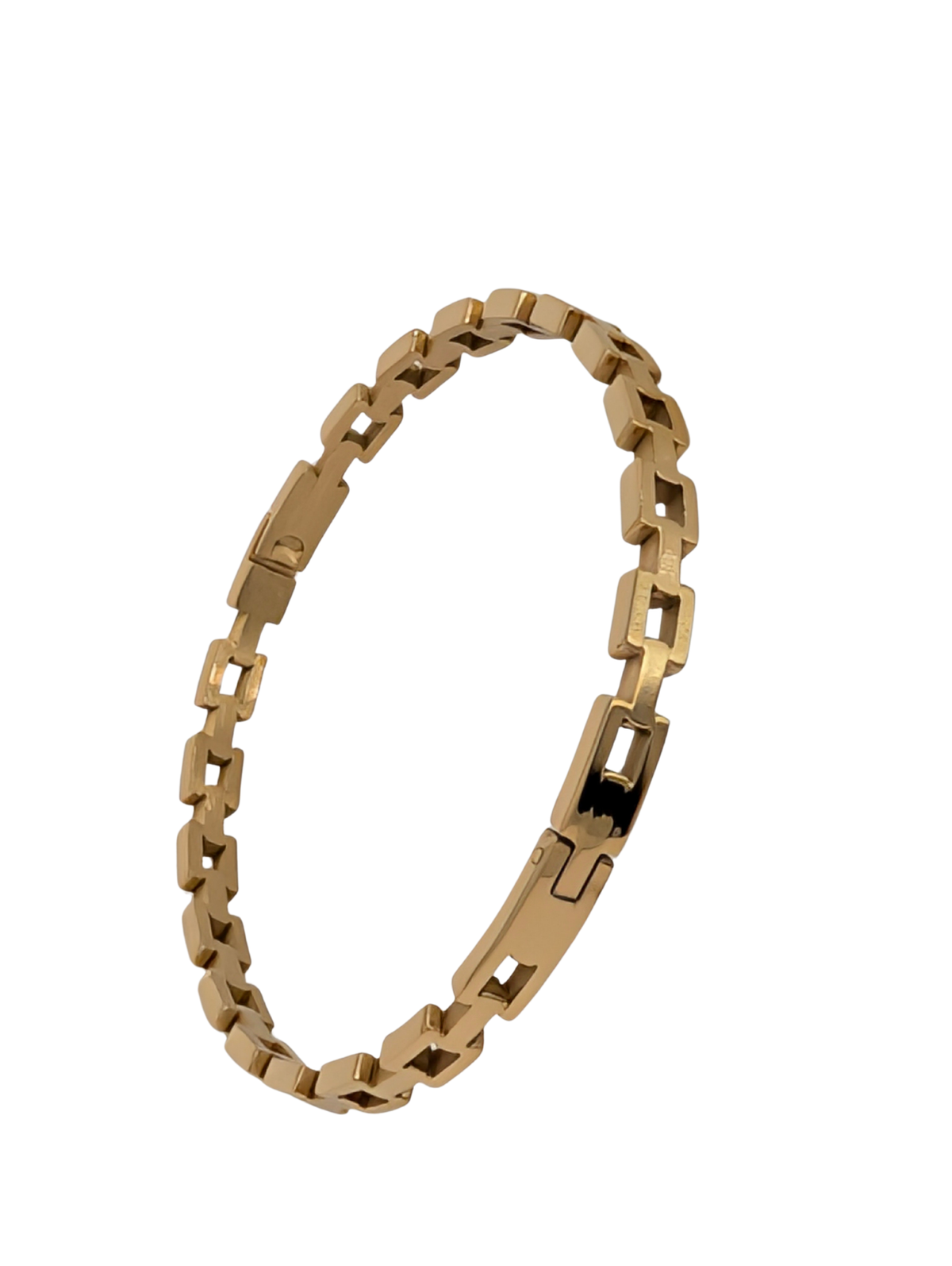 Gold Plated Bangle with Stones
