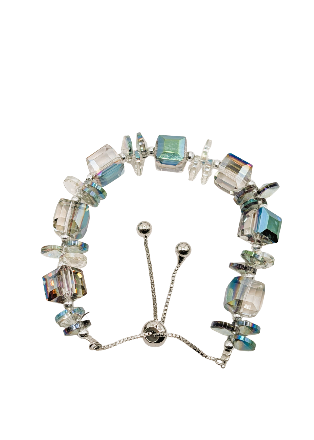 Aurora Borealis Ice Shard Slider Bracelet