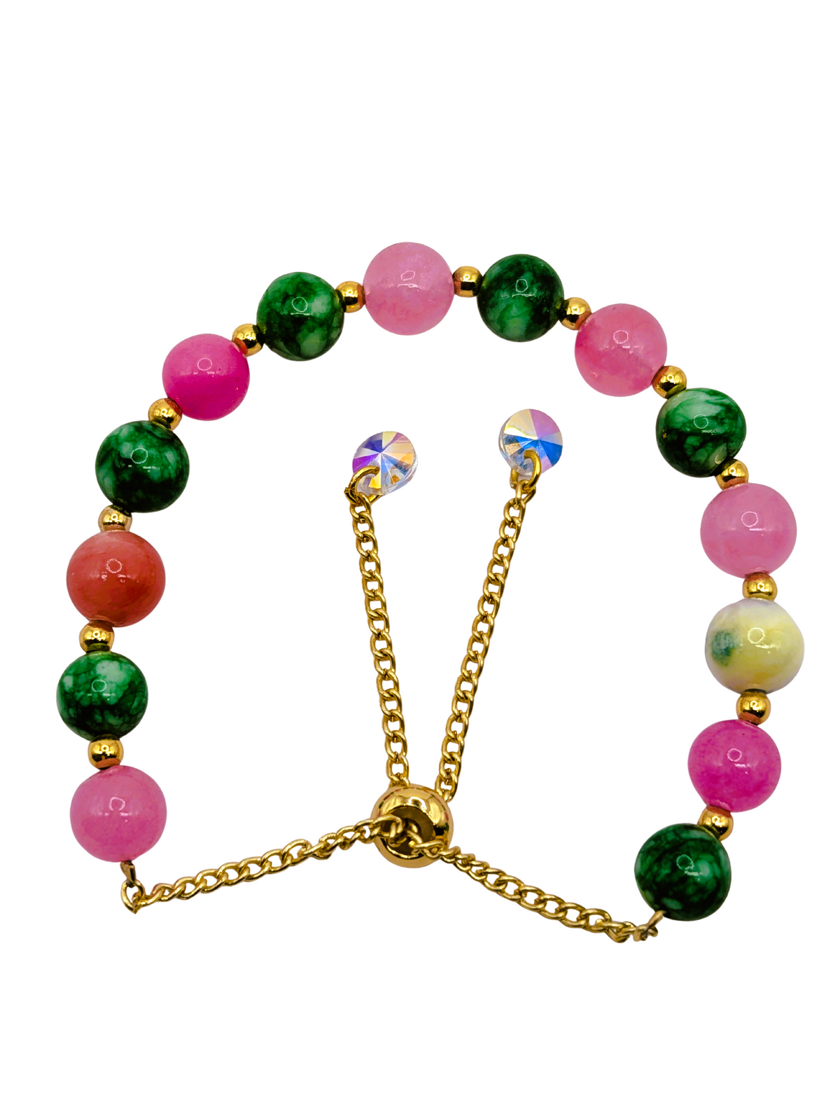 Tropical Candy Agate Slider Bracelet