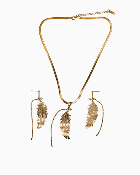 Feather Necklace Set