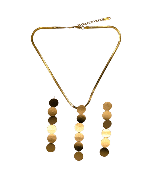Cascading Disk Necklace Set