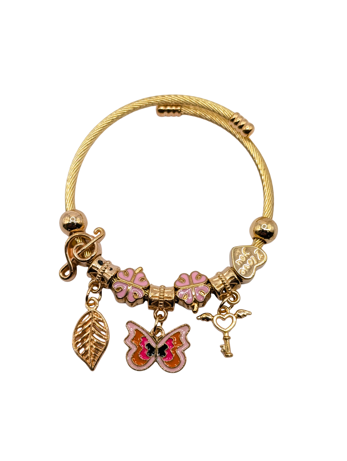 Sweet Symphony Pink Butterfly Bracelet