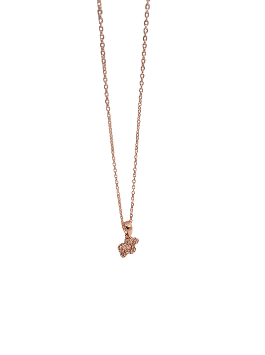 Rose Gold Pavé Blossom Necklace