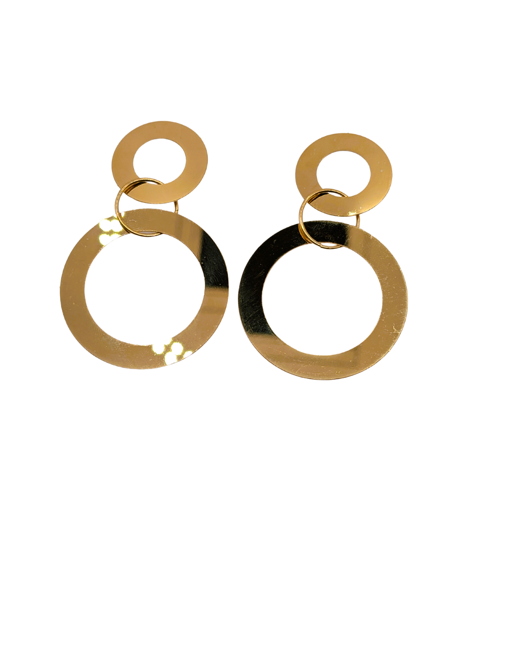 Abstract Double Circle Earrings
