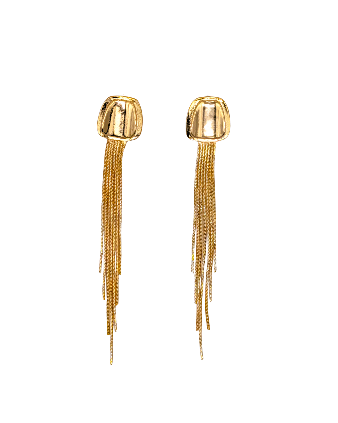 Golden Tassel Dangle Earrings