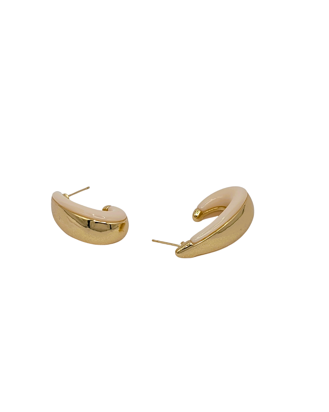 Sculptural Crescent Dome Studs
