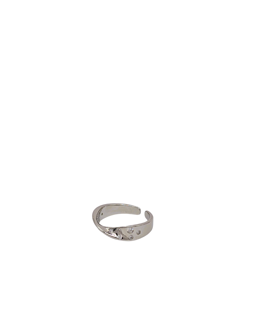 Artisan Molten Silver Crinkle Ring