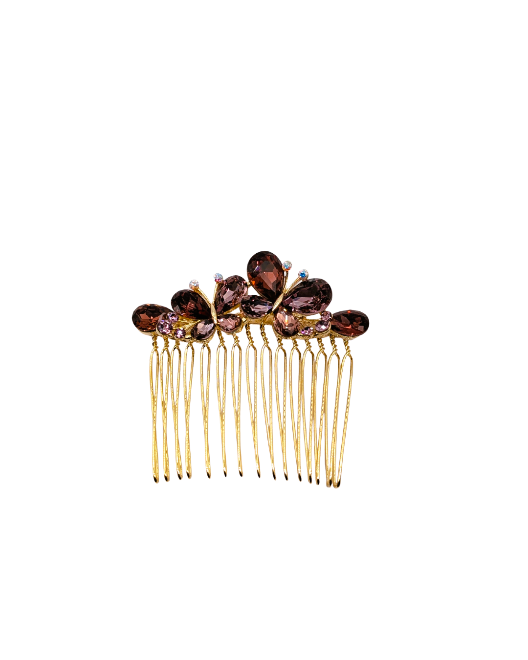 Smoky Topaz Cluster Hair Comb