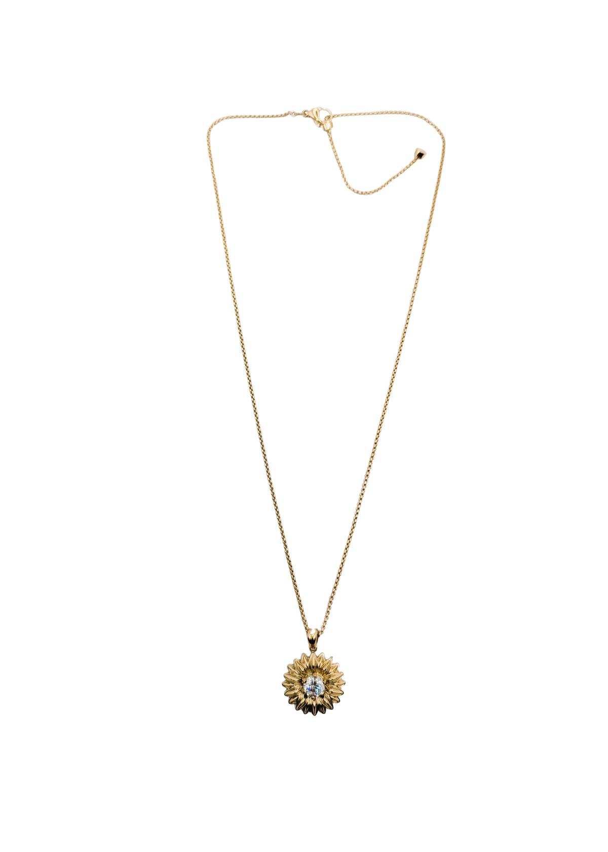 Radiant Sunflower Solitaire Necklace