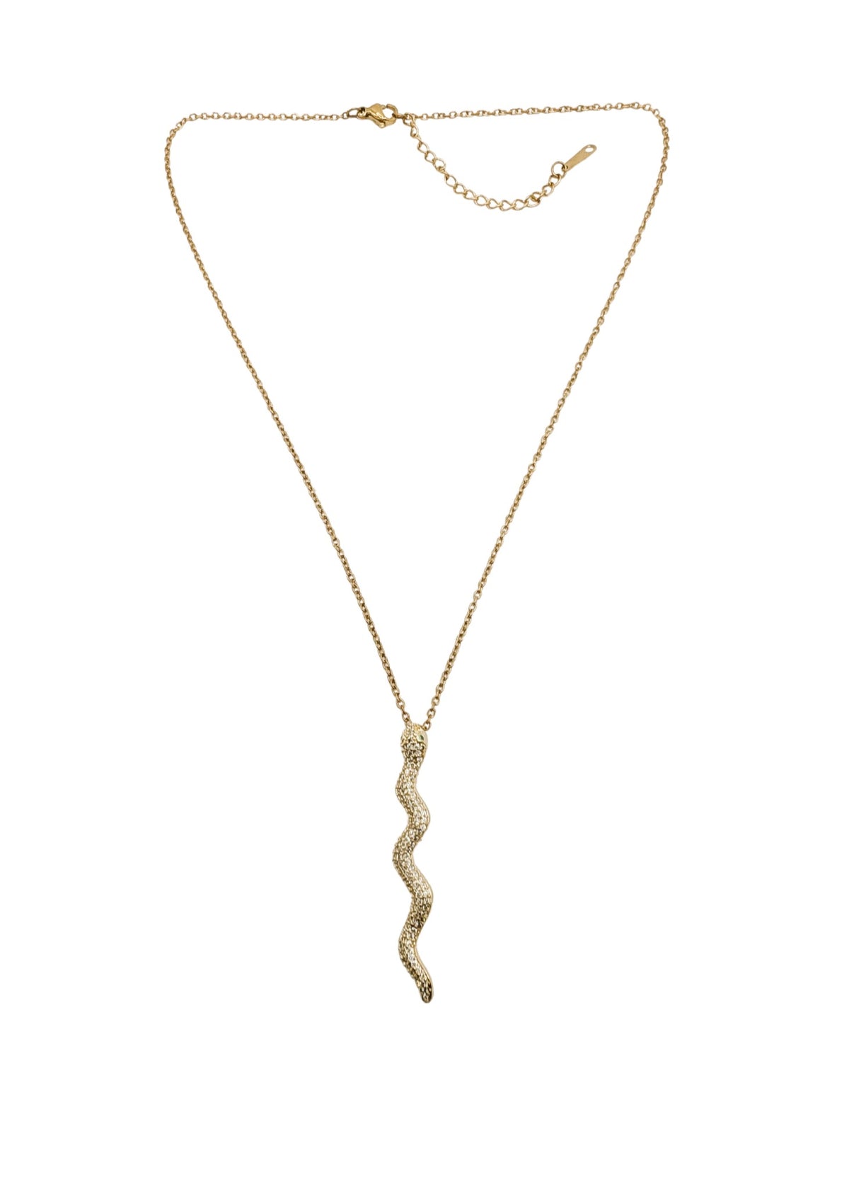 Slithering Pavé Snake Necklace