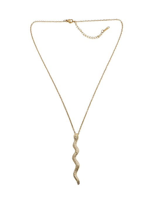 Slithering Pavé Snake Necklace