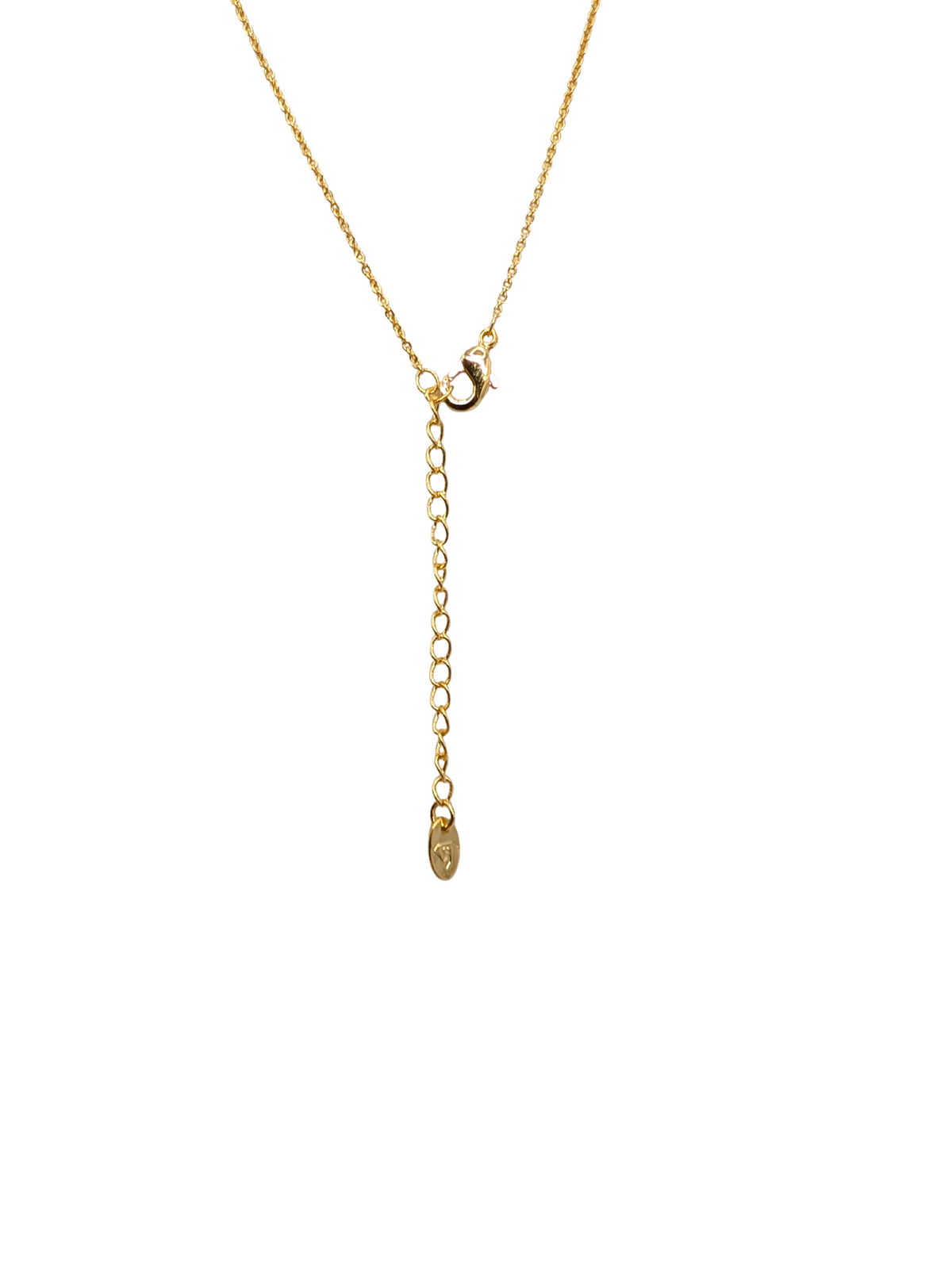 Modernist Lariat Teardrop Necklace