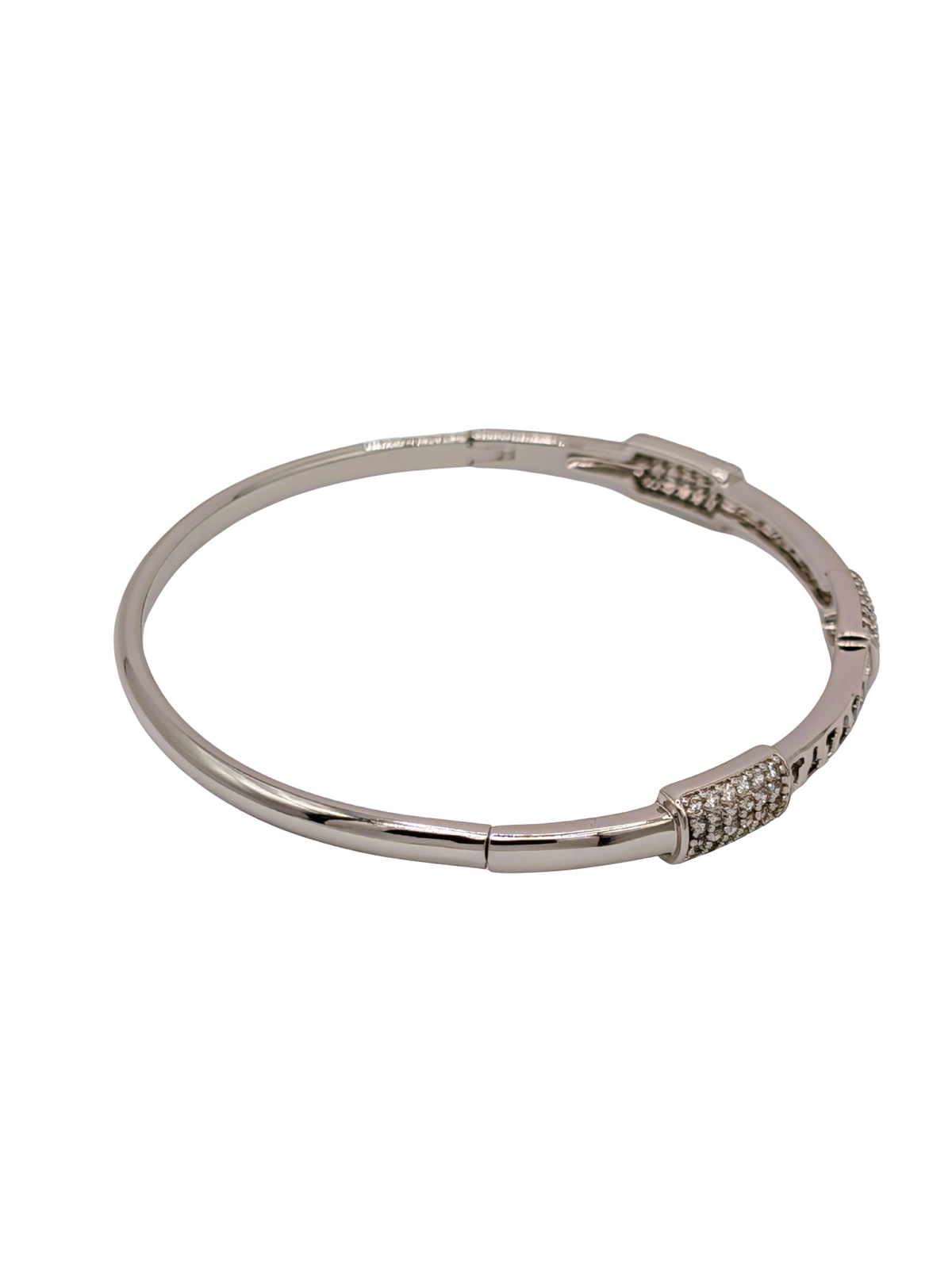 Steel Bangle with Stones