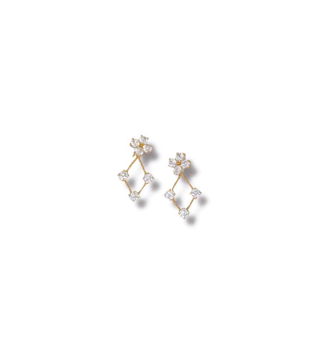 Crystal Diamond Stud Earrings
