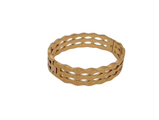 Gold Plated Bangle with Stones