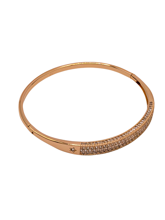 Gold Plated Bangle with Stones