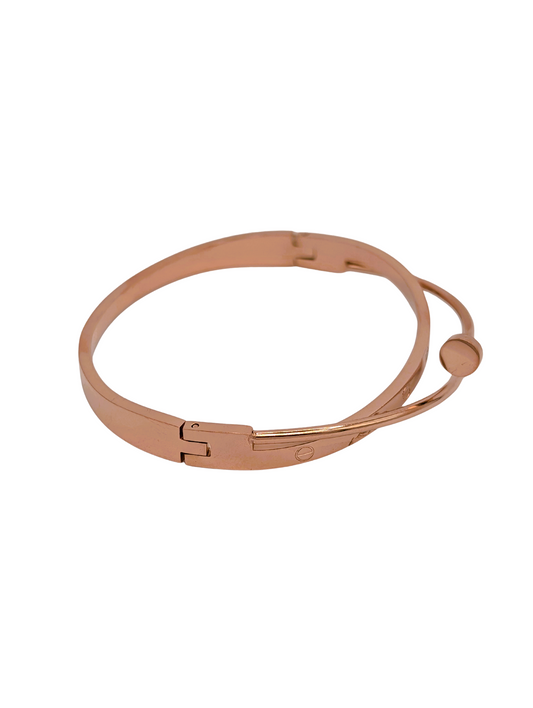 Gold Plated Bangle with Stones