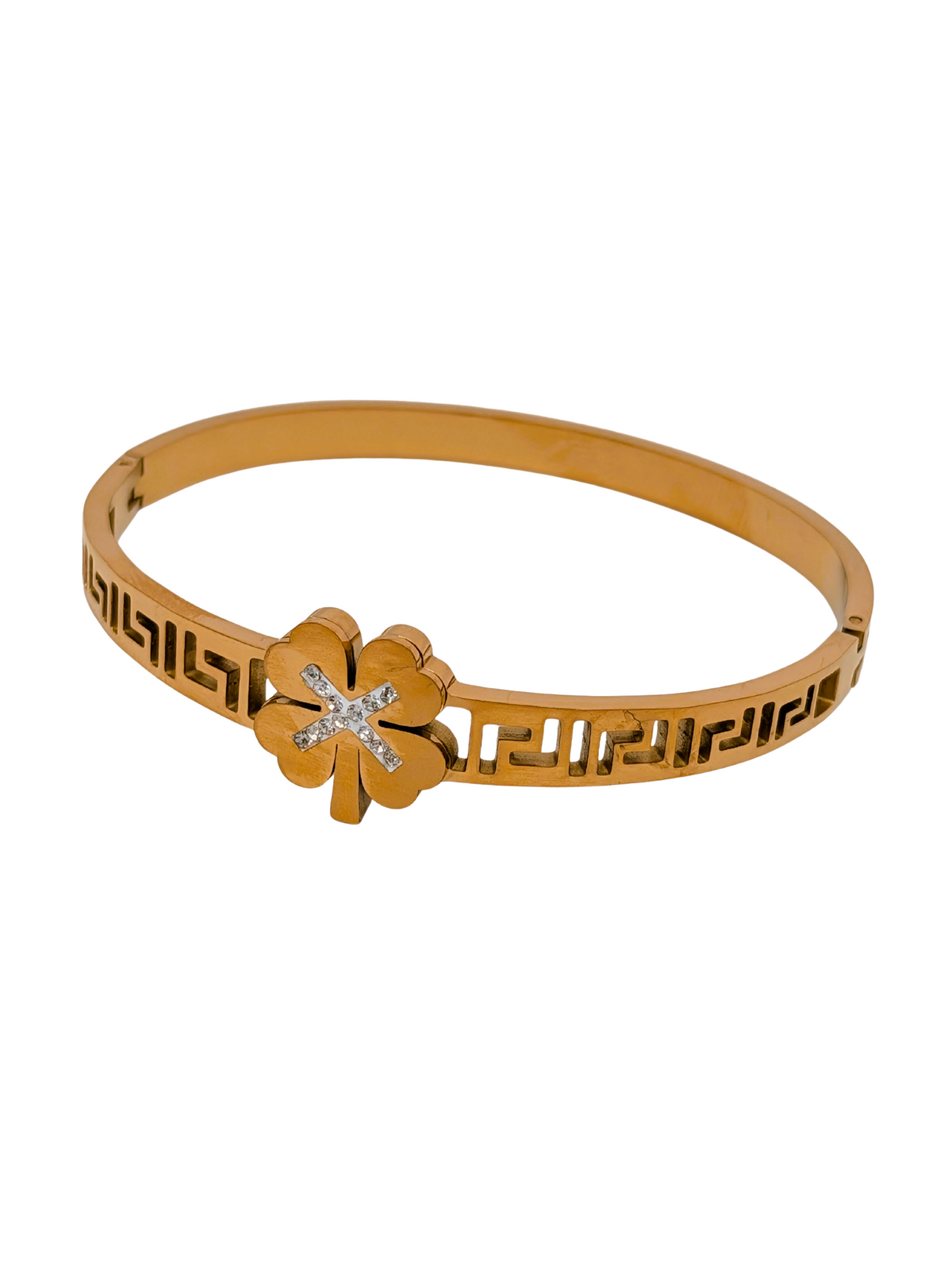 Gold Plated Bangle with Stones