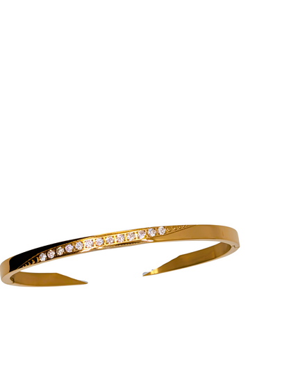 Gold Plated Bangle with Stones