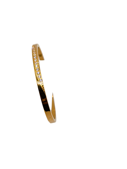 Gold Plated Bangle with Stones