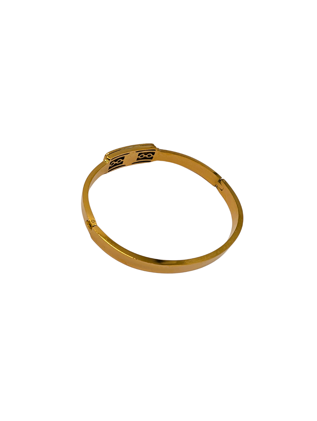 Gold Plated Bangle with Stones