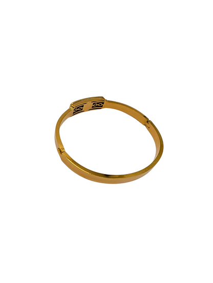 Gold Plated Bangle with Stones