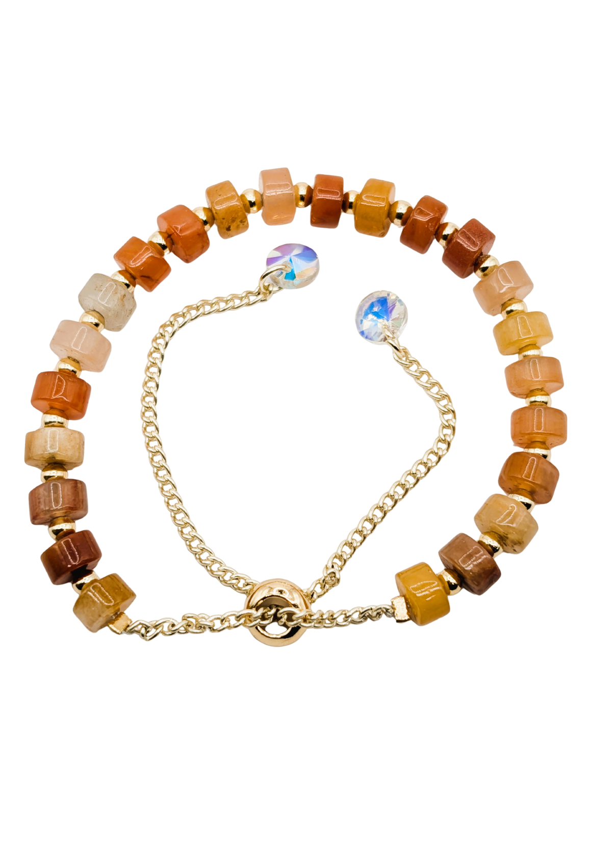 Terracotta Gradient Block Slider Bracelet