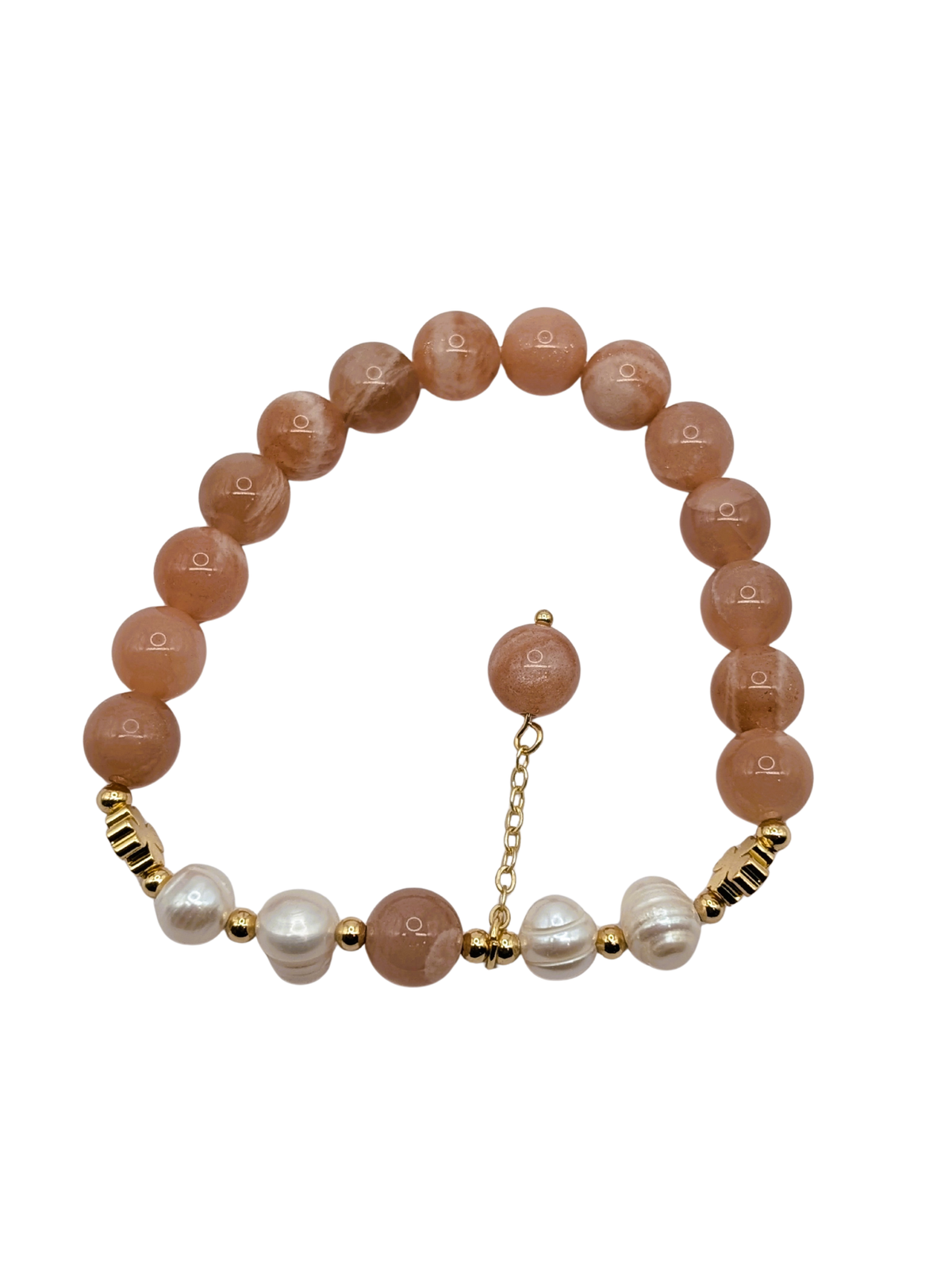 Desert Rose & Baroque Pearl Bracelet