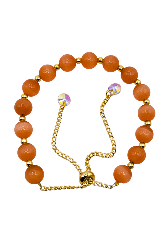 Sun-Kissed Carnelian Slider Bracelet