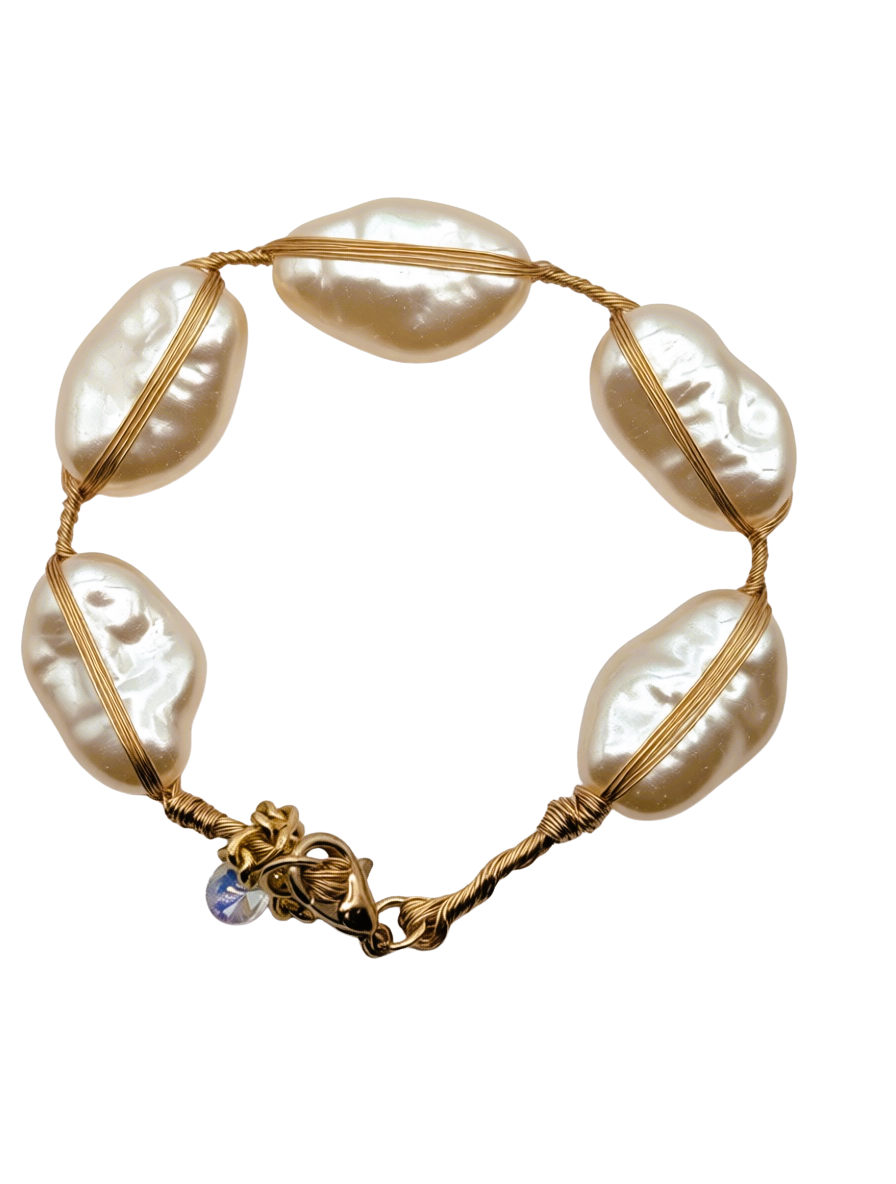 Bracelet Four Cream stone
