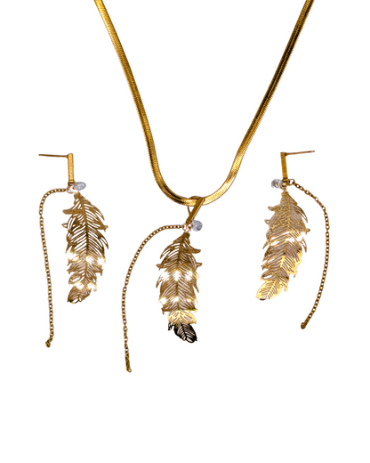 Feather Necklace Set