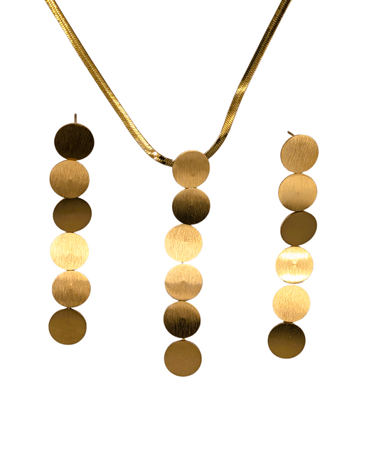 Cascading Disk Necklace Set