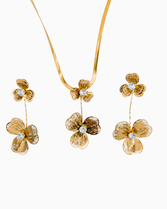 Golden Orchid Blossom Set