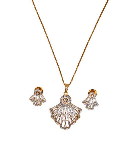 Scalloped Crystal Drop Set