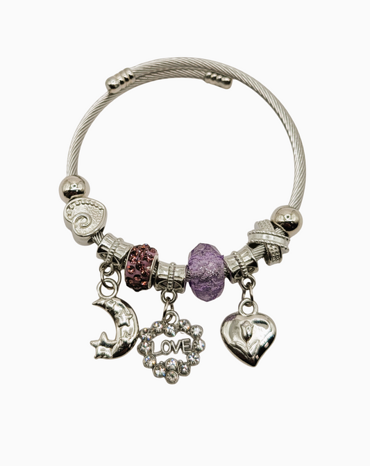Mystic Lavender Love Moon Bracelet