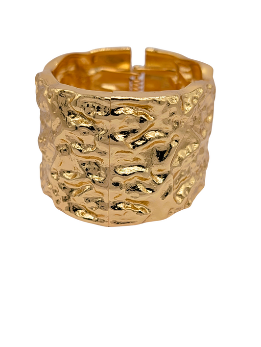 Textured Liquid Gold Crinkle Cuff