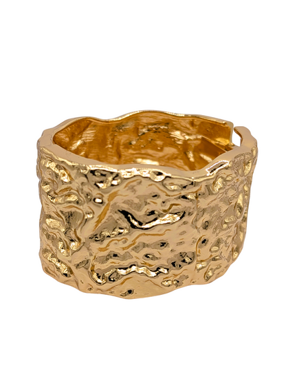 Textured Liquid Gold Crinkle Cuff