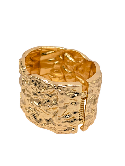 Textured Liquid Gold Crinkle Cuff