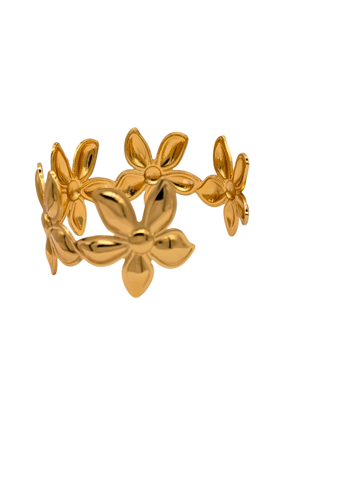 Open Wire Enamel Daisy Cuff