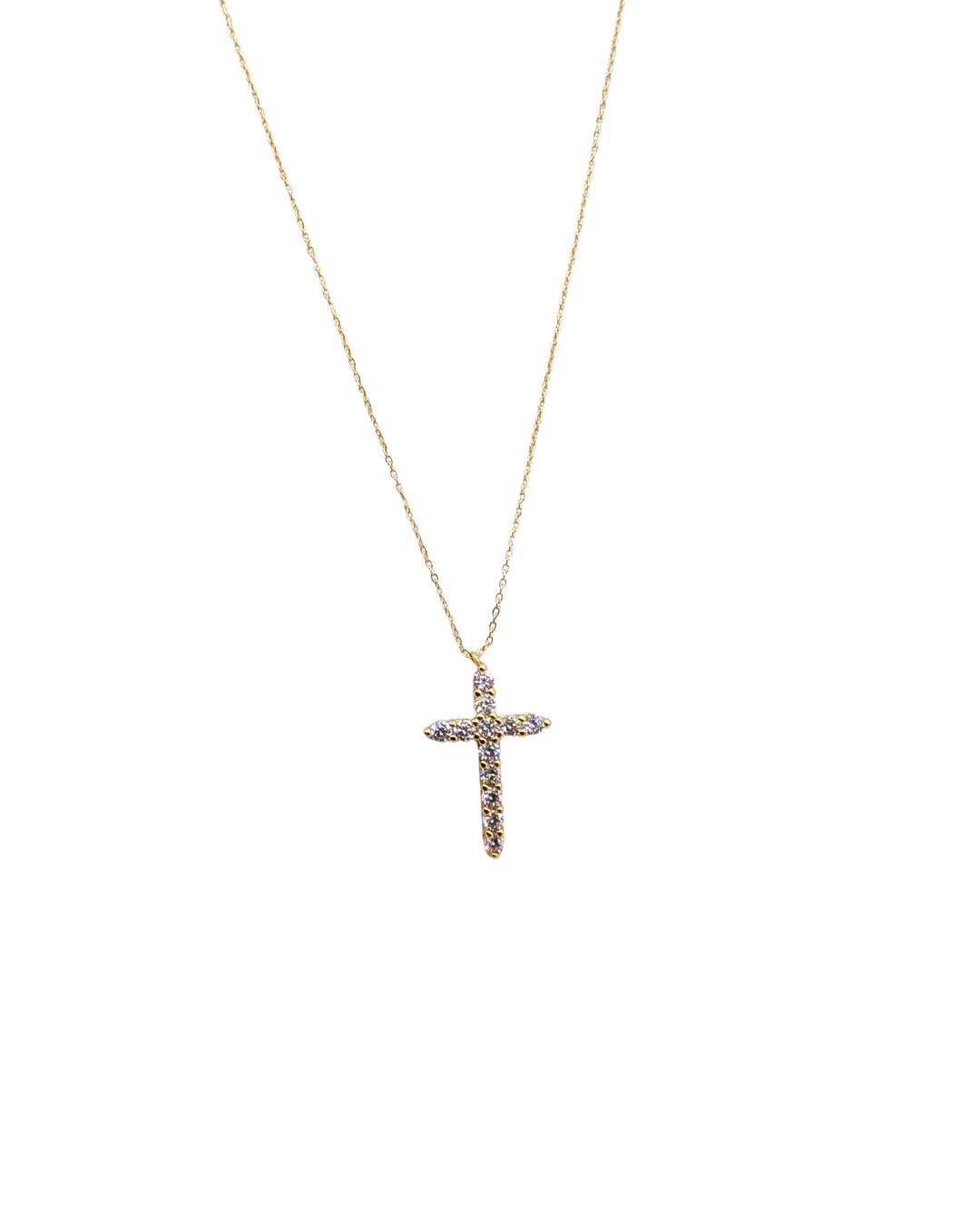 Pavé Crystal Cross Necklace