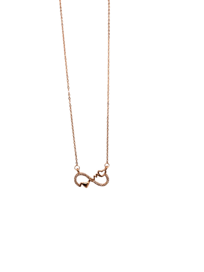 Rose Gold Eternal Heartbeat Necklace