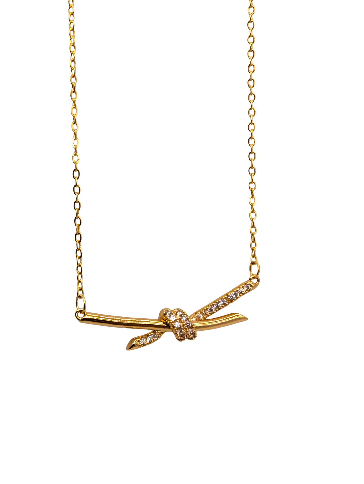 Horizontal Love Knot Bar Pendant
