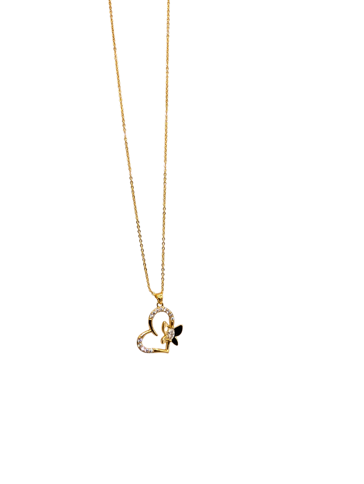 Fluttering Heart Open Pendant