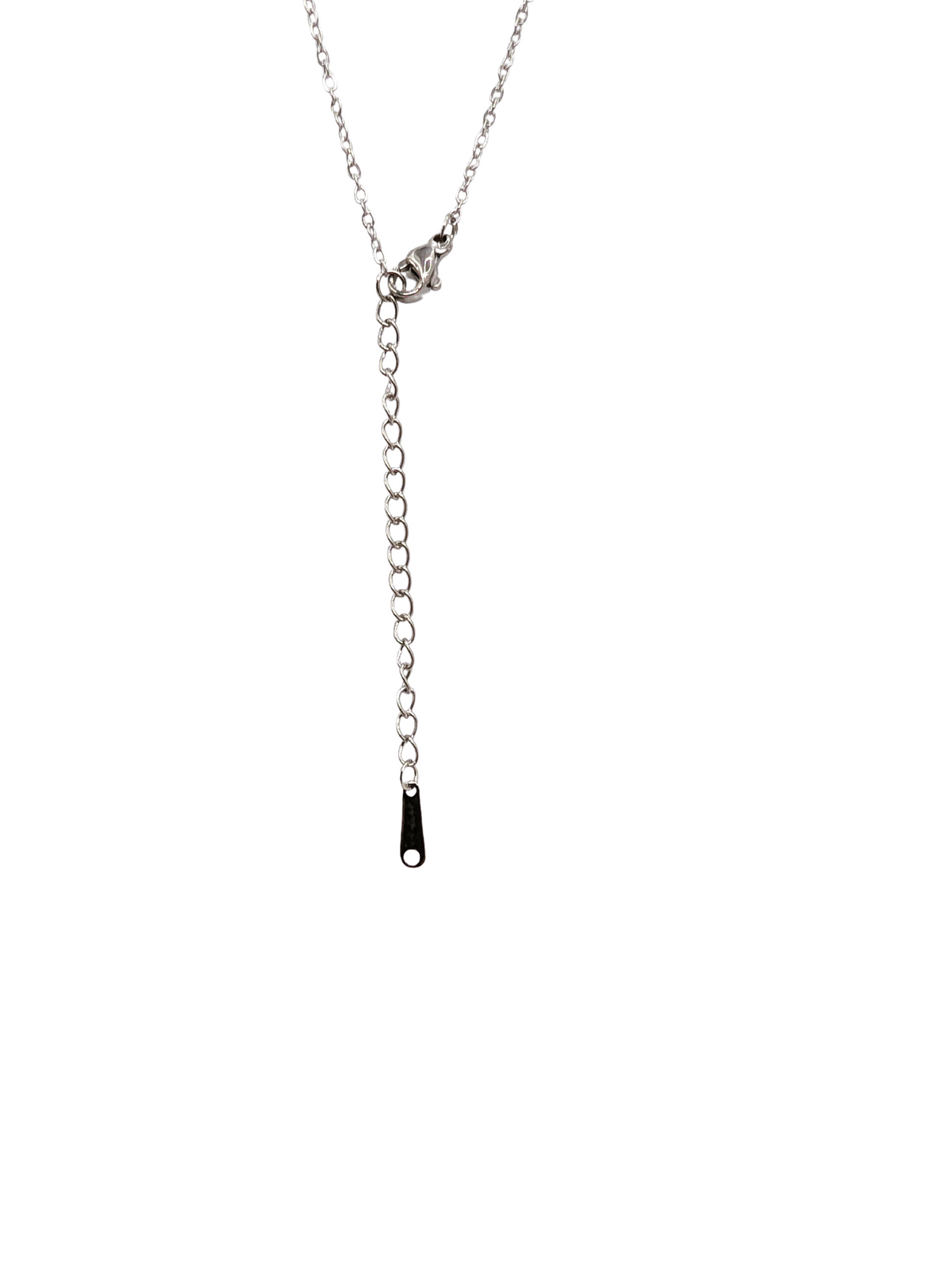 Silver Square-Cut Halo Necklace