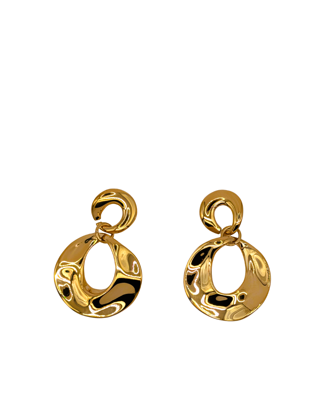 Twisted Molten Infinity Drop Earrings