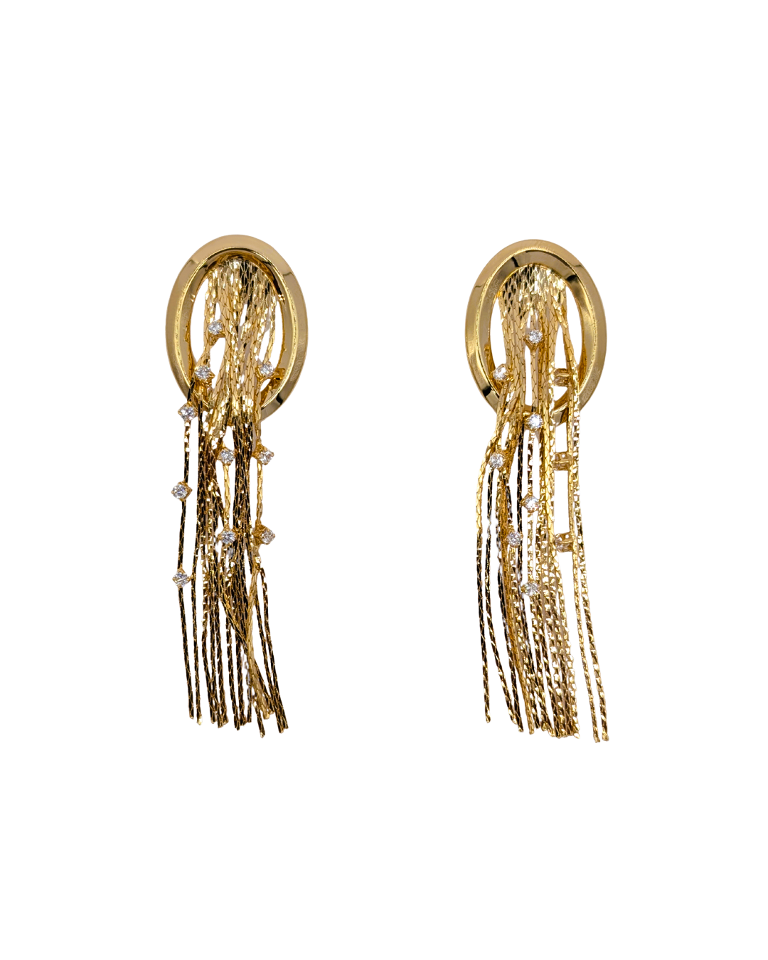 Cascading Liquid Chain Earrings