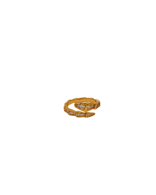 Golden Liquid Coil Ring
