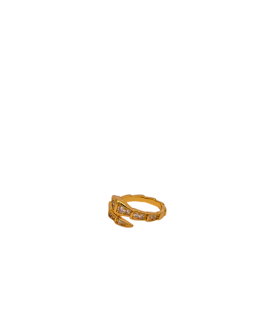Golden Liquid Coil Ring
