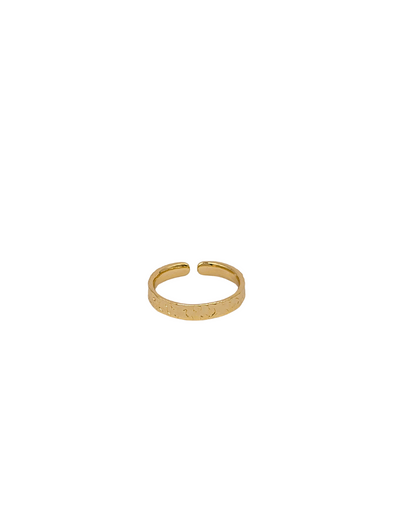 Hammered Gold Minimalist Band Ring