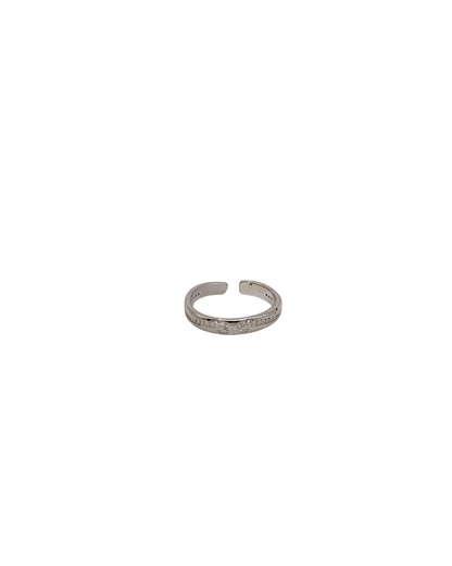 Classic Silver Pavé Eternity Ring